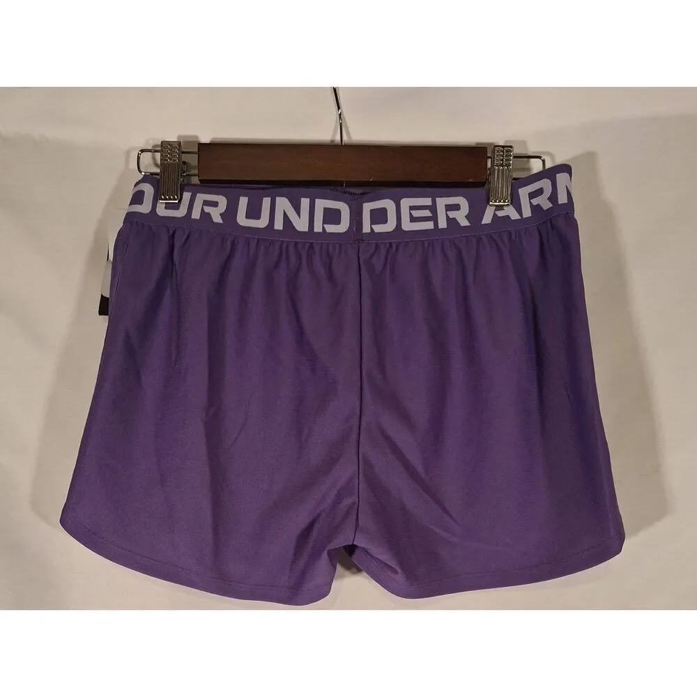 Under Armour Girls‎ Play Up Solid Purple Shorts Size Youth Large New with tags - Picture 2 of 4